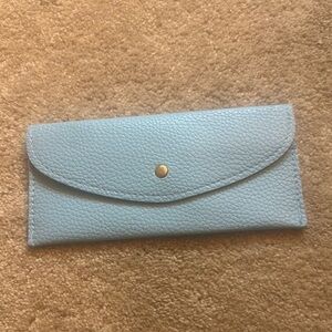 Chic Blue Leather Wallet